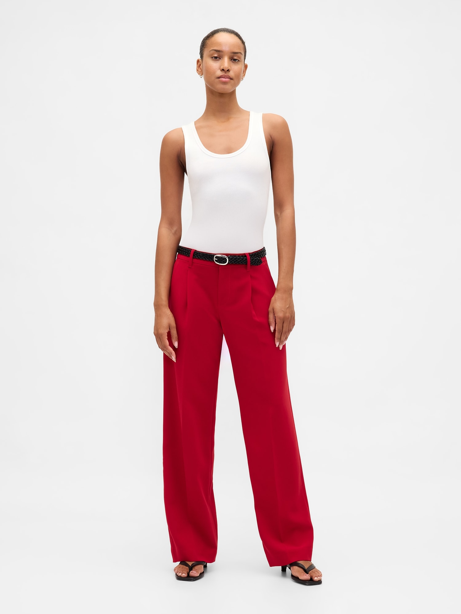 365 Low Rise Pleated Wide-Leg Trousers