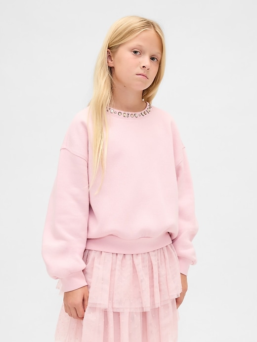 Image number 1 showing, Kids Embellished Dolman Sweatshirt