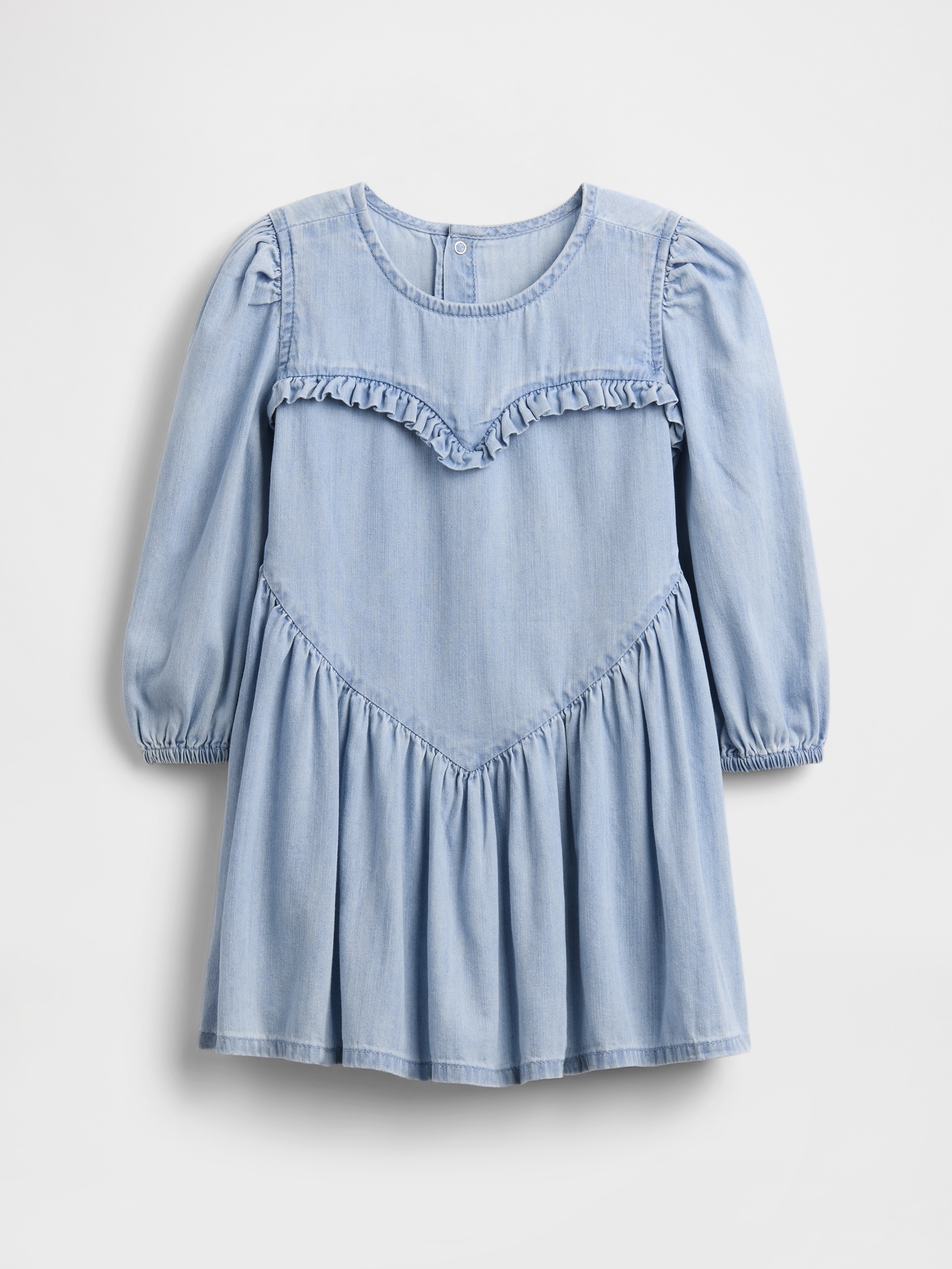 Baby & Toddler Denim Ruffle Heart Dress