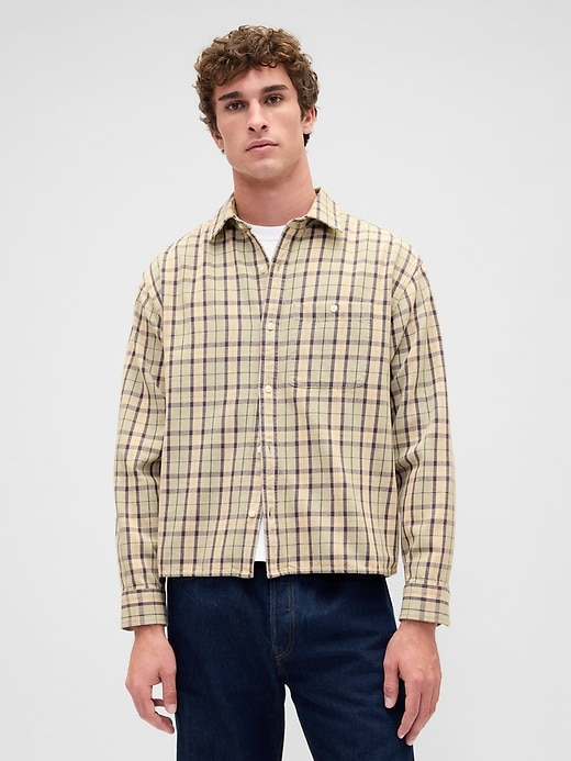 Image number 1 showing, Sunwashed Twill Straight-Hem Shirt