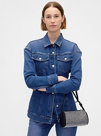 Image number 2 showing, Vegan Leather Rhinestone Barrel Bag