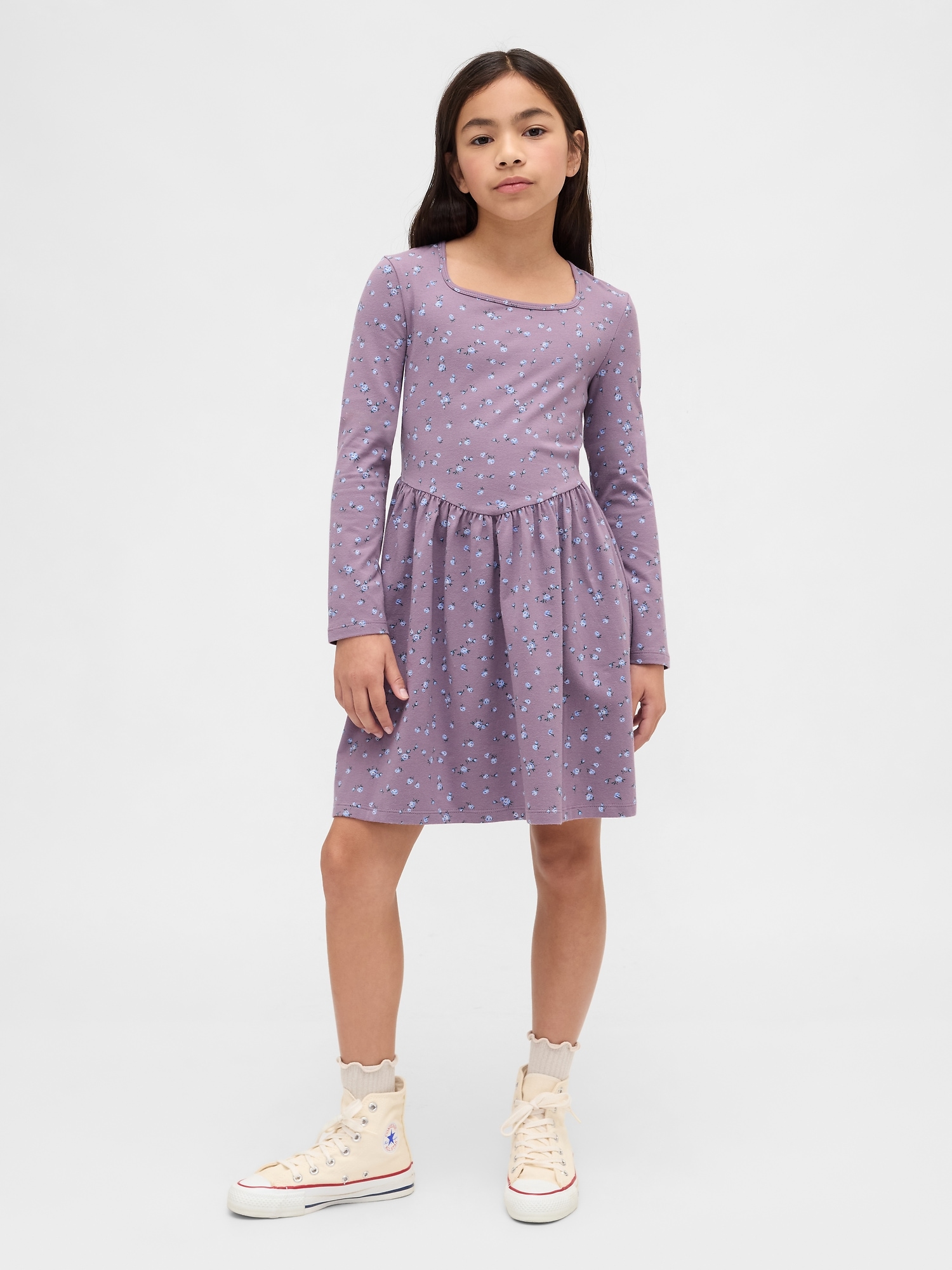 Kids Jersey Square-Neck Dress
