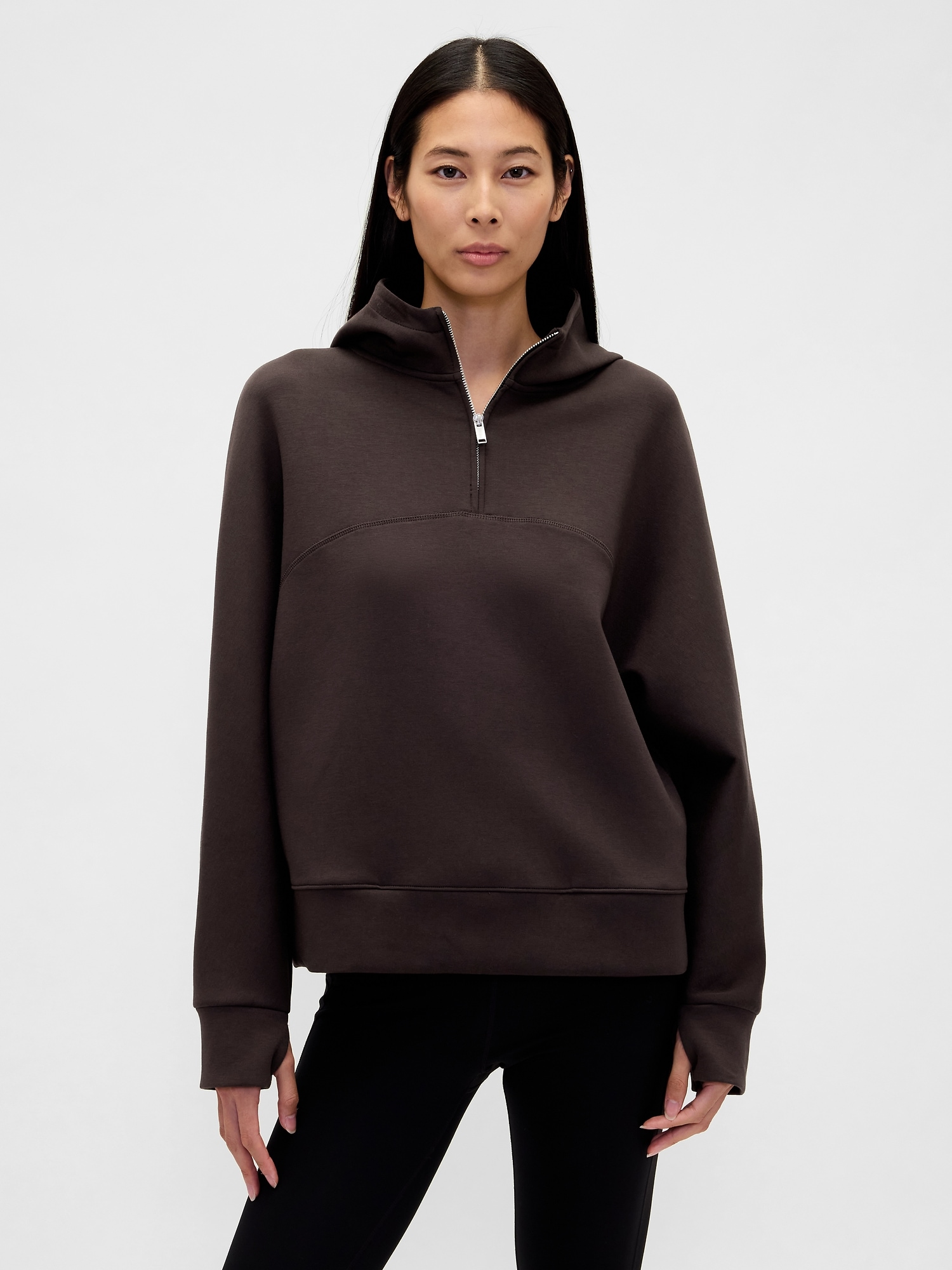 GapFit Oversized Quarter-Zip Hoodie