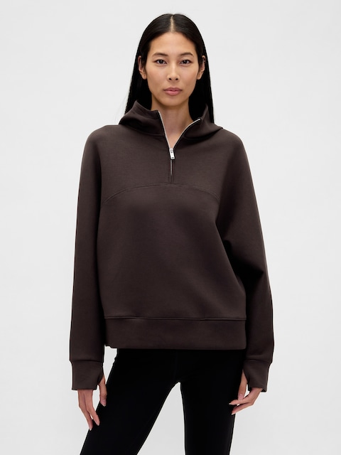 GapFit Oversized Quarter-Zip Hoodie