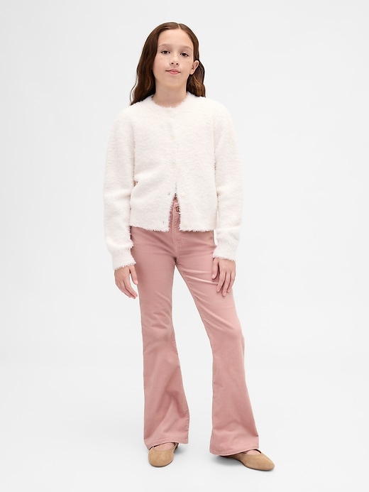 Image number 1 showing, Kids High Rise Velvet '70s Flare Pants