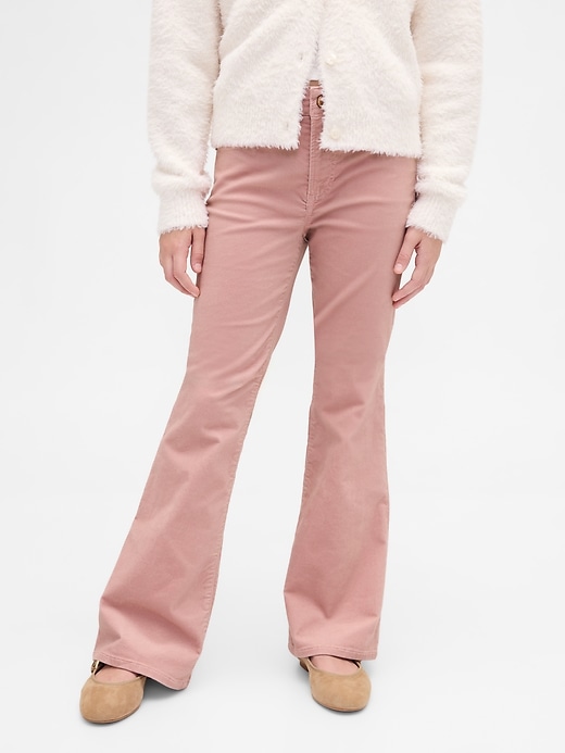 Image number 3 showing, Kids High Rise Velvet '70s Flare Pants