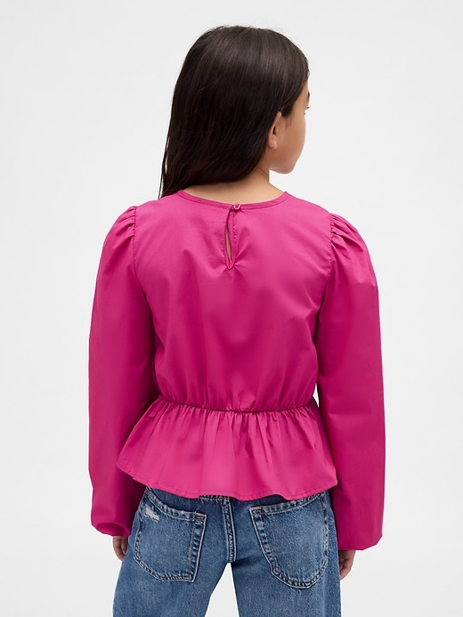 Image number 3 showing, Kids Smocked Peplum Top