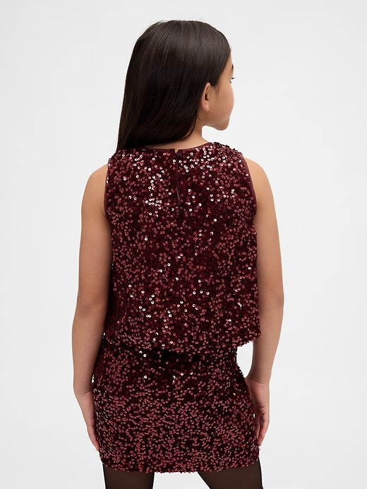 Image number 3 showing, Kids Sequin Bubble Top
