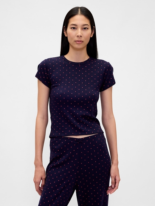 Image number 1 showing, Pointelle PJ T-Shirt