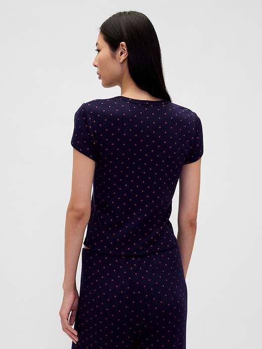 Image number 3 showing, Pointelle PJ T-Shirt