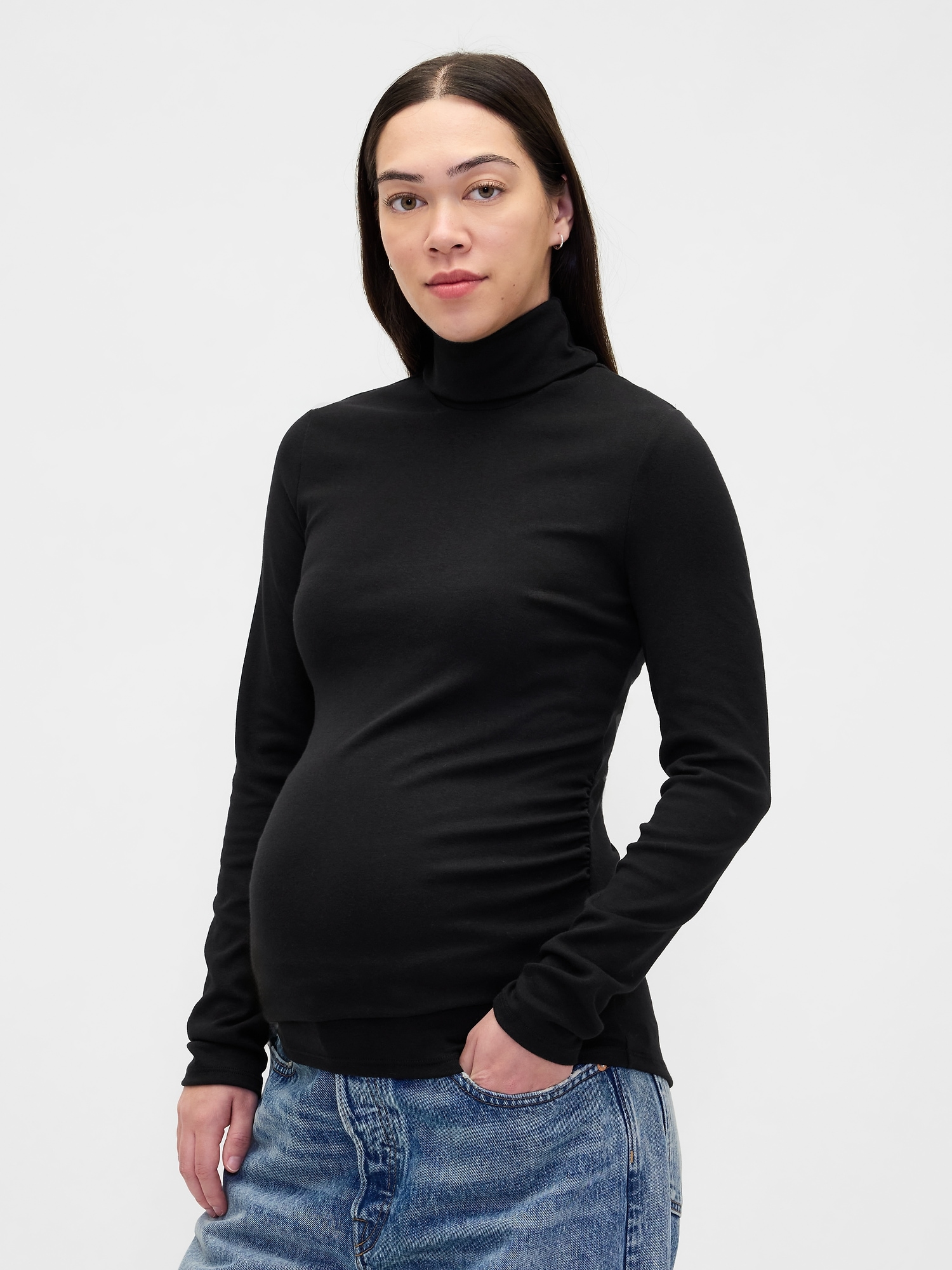 Maternity Modern Turtleneck Shirt