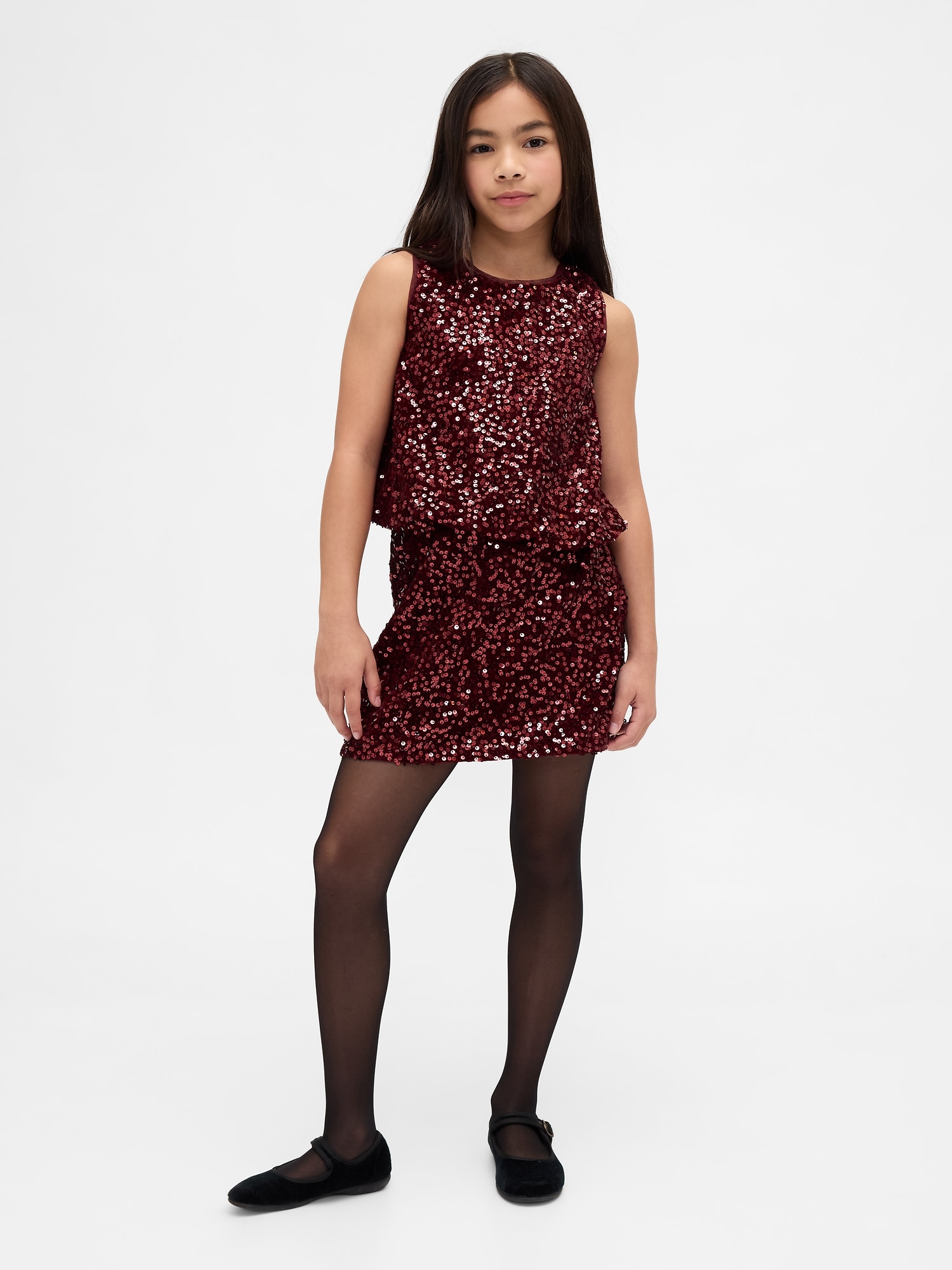 Kids Sequin Mini Skirt