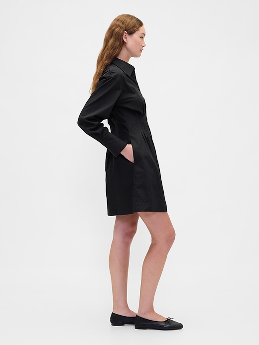Image number 3 showing, Pleated Mini Shirtdress