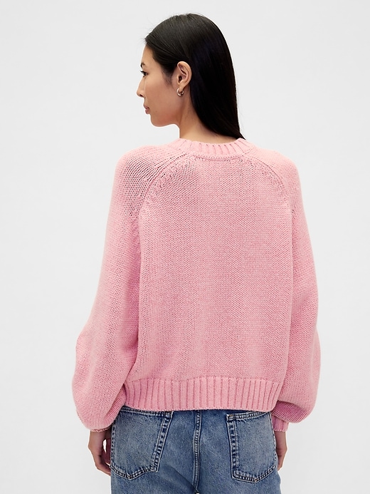 Image number 3 showing, Cotton-Blend Relaxed Crewneck Sweater