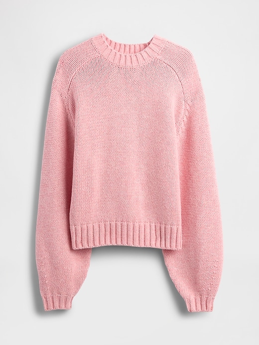 Image number 5 showing, Cotton-Blend Relaxed Crewneck Sweater
