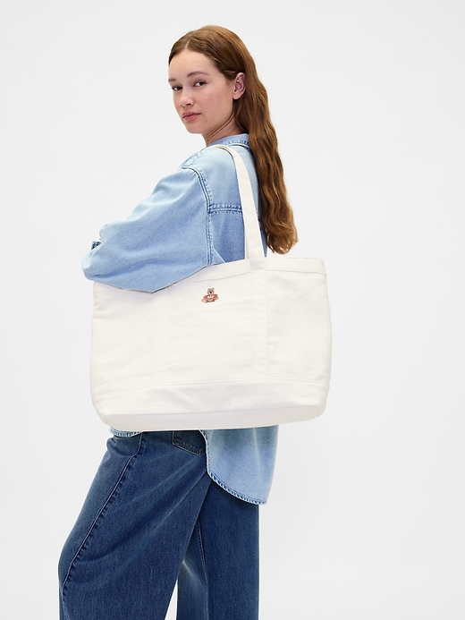Image number 2 showing, Brannan Bear Logo Denim Tote Bag