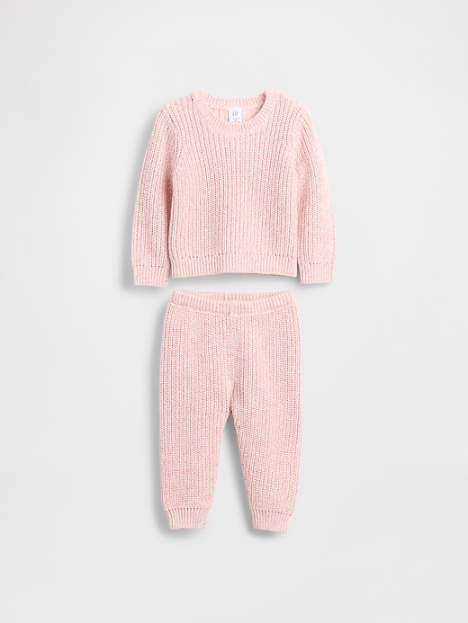 Image number 1 showing, Baby Marled Sweater Outfit Set