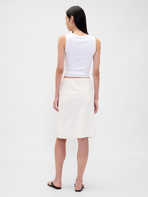 Image number 2 showing, Linen-Blend Bias-Cut Skirt