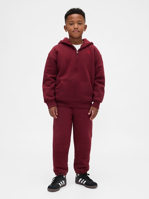 Image number 1 showing, Kids Relaxed Sherpa-Lined Joggers