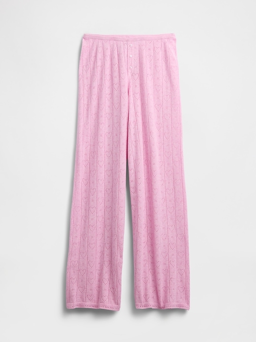 Image number 6 showing, Lightweight CashSoft Pointelle Heart PJ Pants