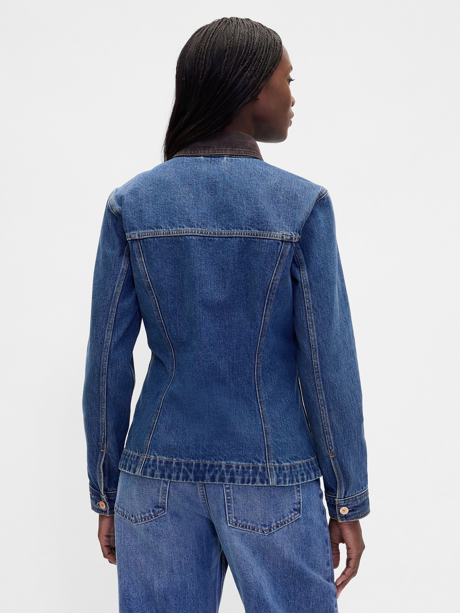 Fitted Longline Denim Jacket