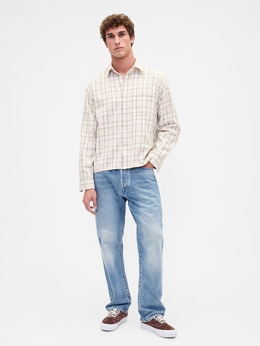 Image number 2 showing, Sunwashed Twill Straight-Hem Shirt