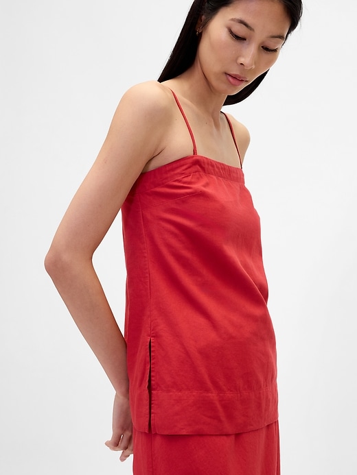 Image number 4 showing, Linen-Blend Cami