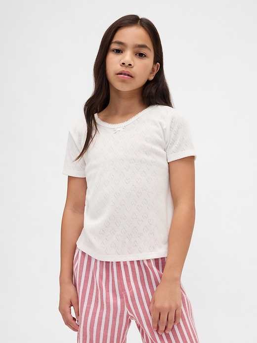 Image number 1 showing, Kids Recycled Pointelle PJ T-Shirt