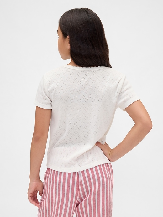 Image number 3 showing, Kids Recycled Pointelle PJ T-Shirt