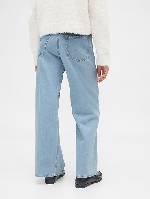 Image number 4 showing, Kids Low Rise Stride Rhinestone Wide-Leg Jeans