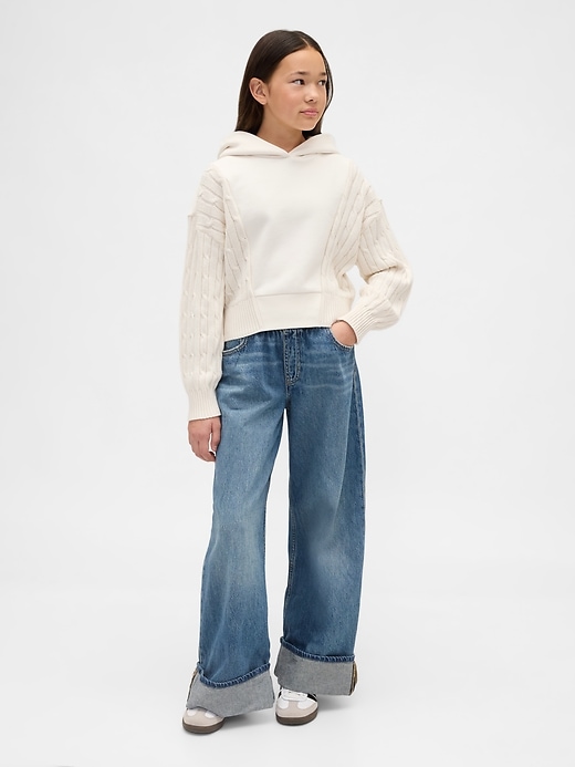 Image number 4 showing, Kids VintageSoft Mixed Media Hoodie