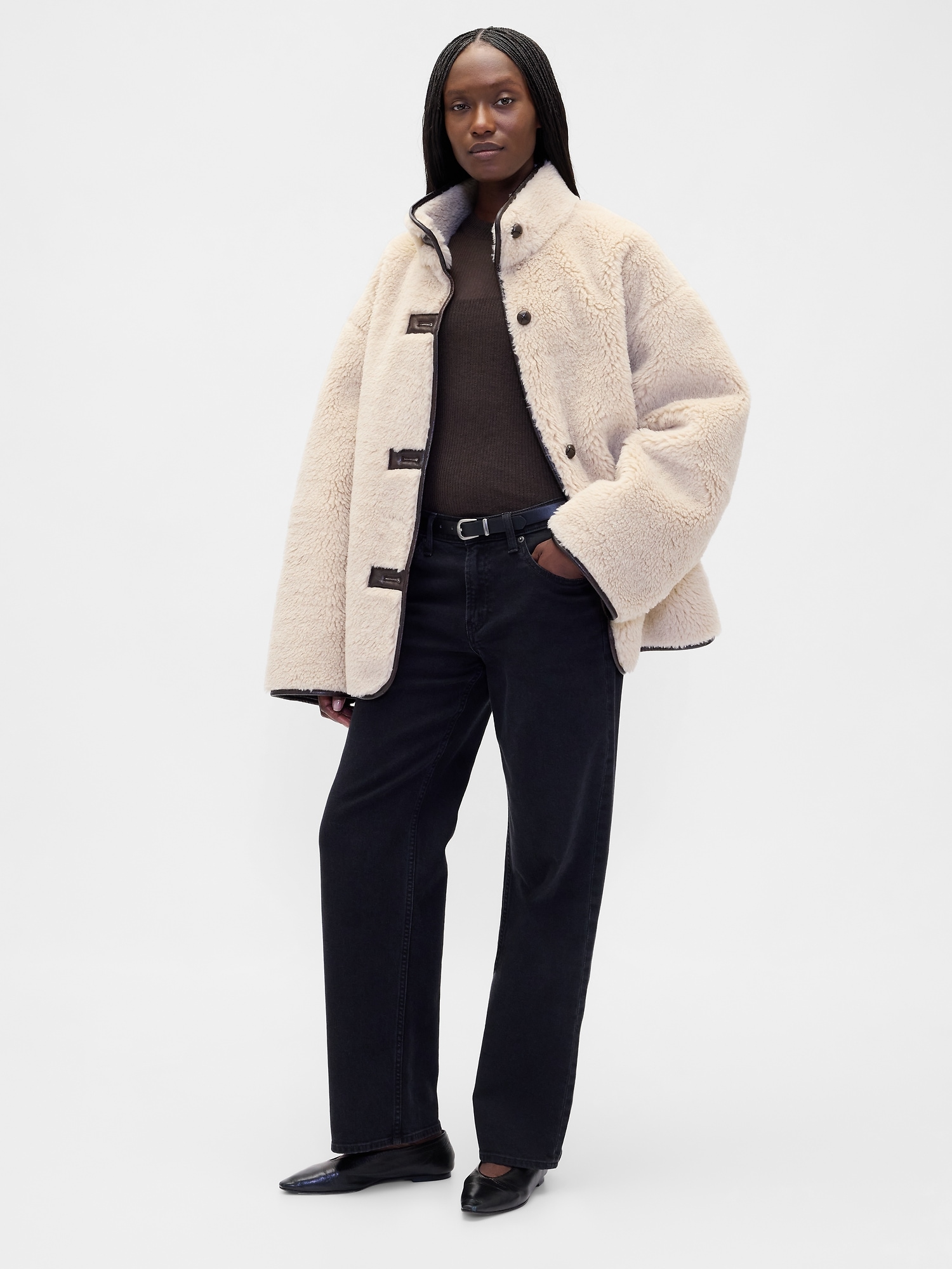 High-Neck Sheer Sweater