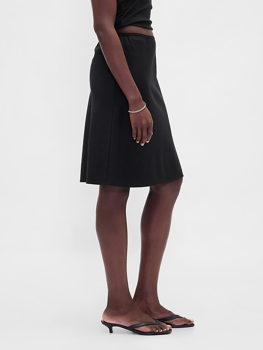 Image number 3 showing, Linen-Blend Bias-Cut Skirt