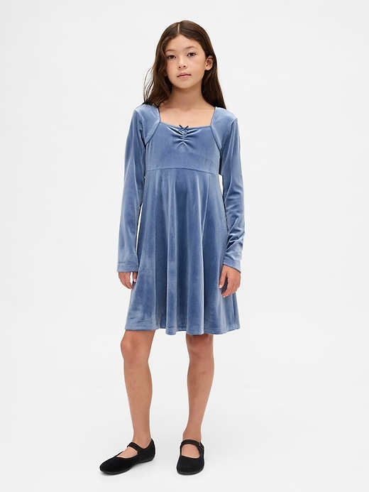 Image number 1 showing, Kids Velvet Empire Waist Dress