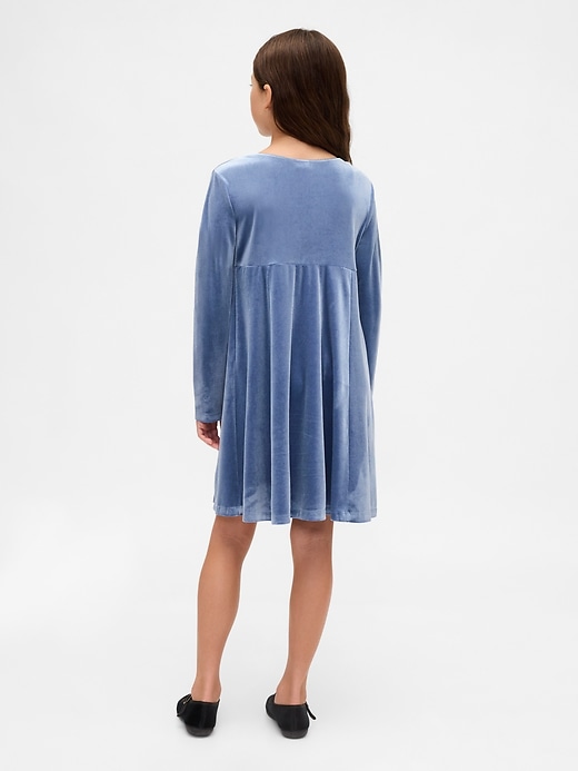 Image number 3 showing, Kids Velvet Empire Waist Dress