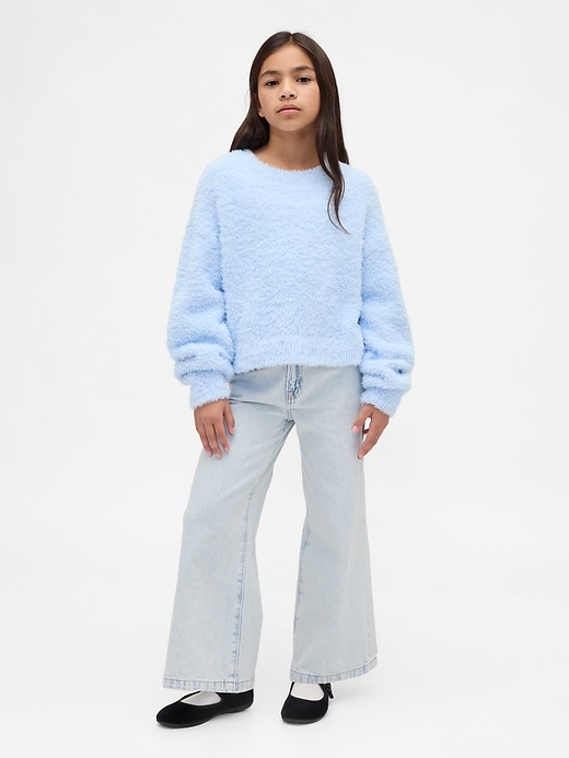 Image number 4 showing, Kids Eyelash Crewneck Sweater