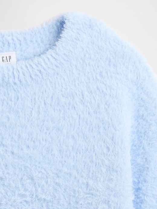 Image number 5 showing, Kids Eyelash Crewneck Sweater