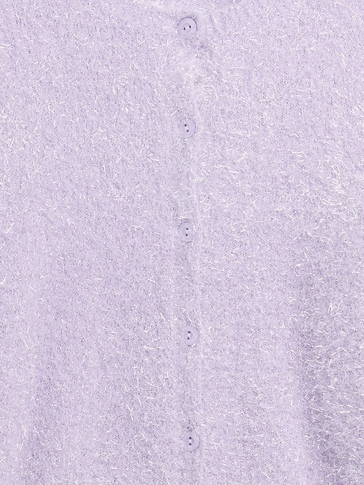 Image number 5 showing, Kids Metallic Eyelash Cardigan Sweater