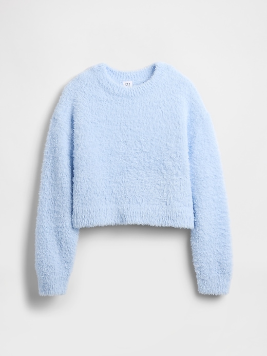 Image number 2 showing, Kids Eyelash Crewneck Sweater