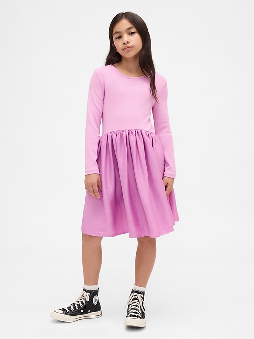 Image number 1 showing, Kids Modern Mixed Media Dress