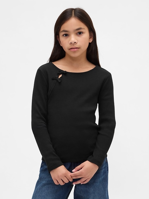 L'image numéro 1 présente T-shirt côtelé avec boucles pour Enfant