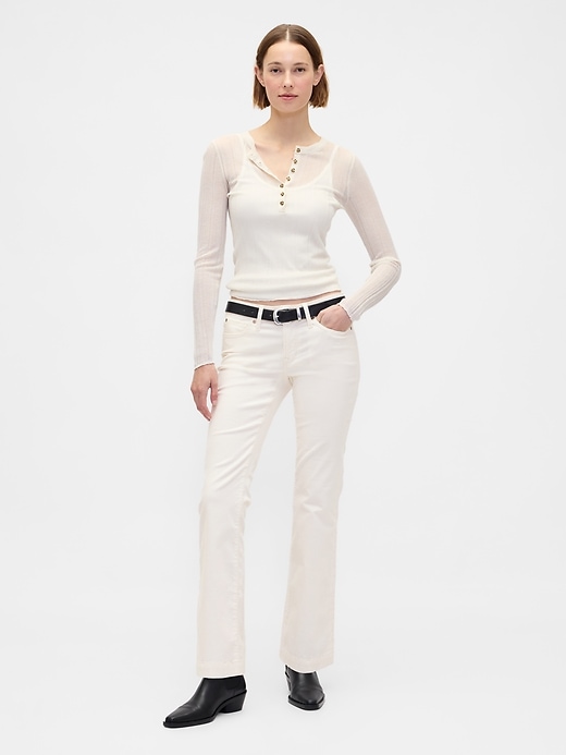 Image number 1 showing, Low Rise Corduroy Long & Lean Pants