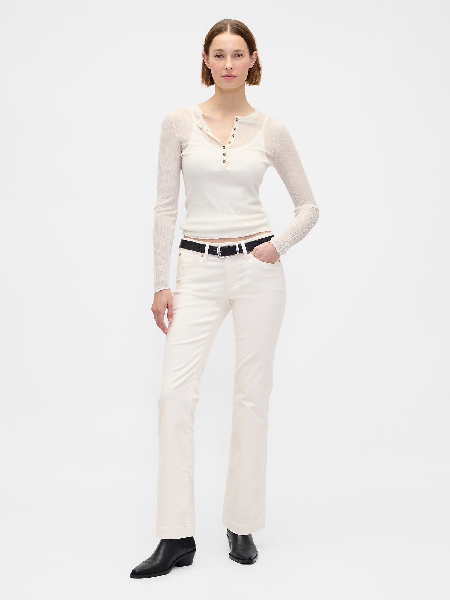 Low Rise Corduroy Long & Lean Pants