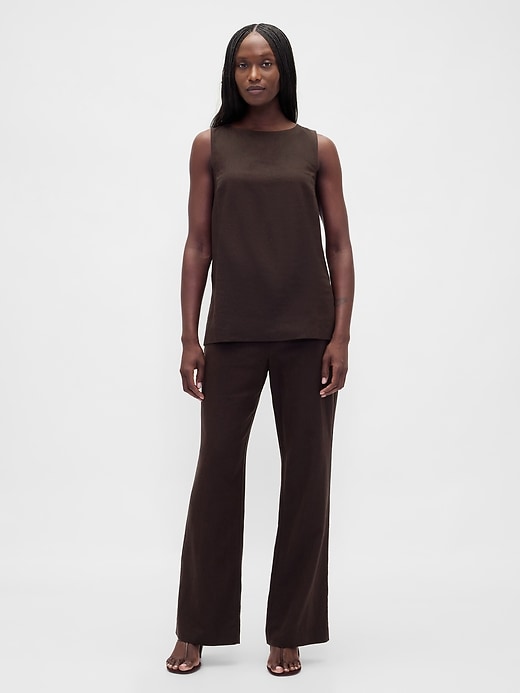Image number 2 showing, Linen-Blend Shell Tank Top