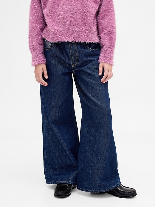 Image number 3 showing, Kids Low Rise Baggy Metallic Jeans