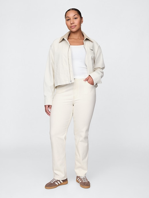 L'image numéro 5 présente Jean droit années 90 à taille haute