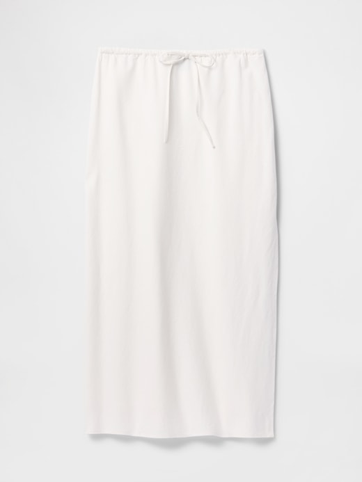 Image number 5 showing, Linen-Blend Midi Skirt