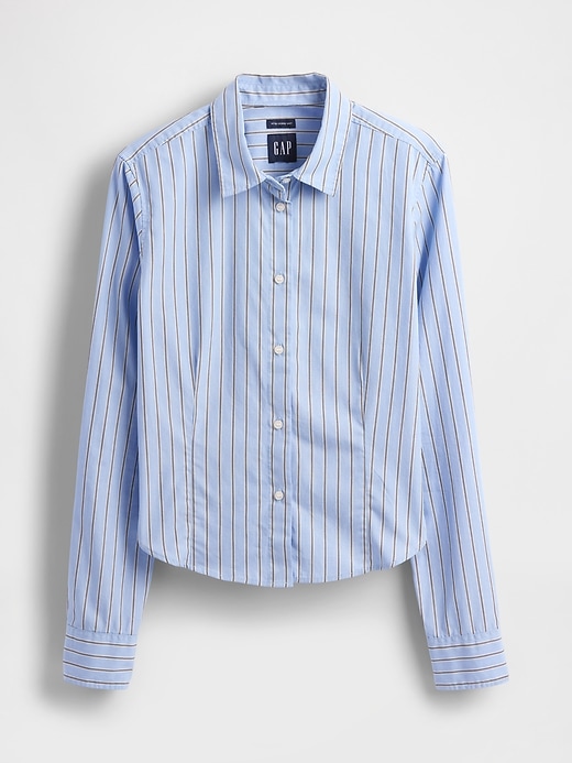 Image number 5 showing, Organic Cotton Fitted Crop Shirt