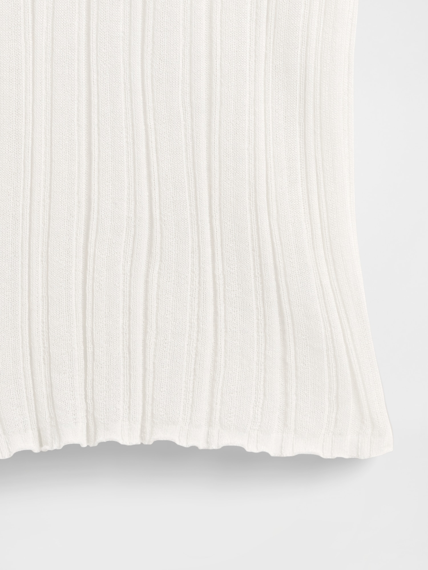 Sheer Rib Henley Sweater