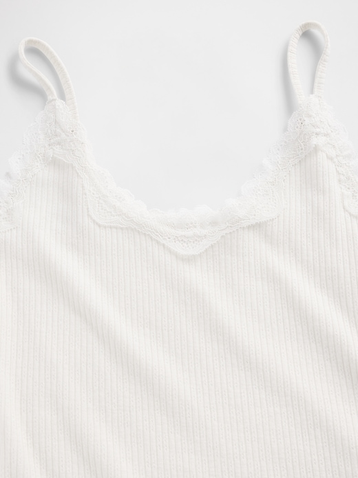 Image number 4 showing, Lace-Trim Pointelle Cami